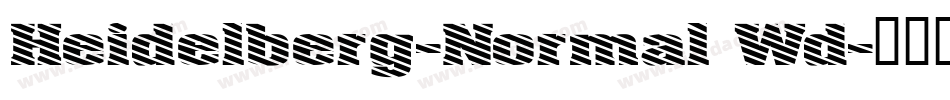 Heidelberg-Normal Wd字体转换